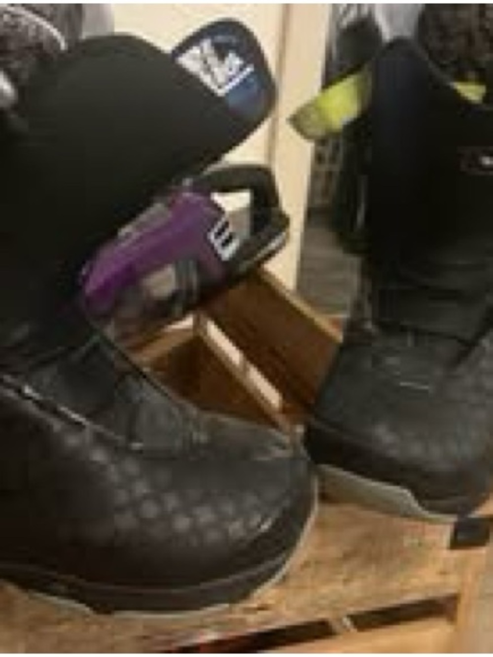 Burton Black Snowboard Boots with Purple Accent